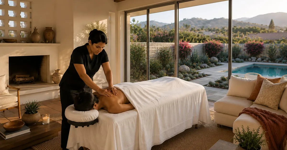 Mobile massage in Palm Springs & Desert Cities, Southern California